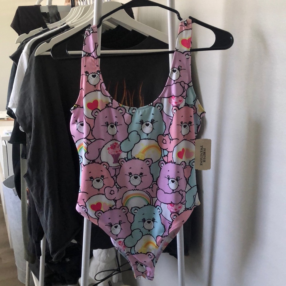 Forever 21 Care Bear Collab One Piece Swimsuit M